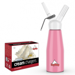 Ezywhip Cream Whipper 0.5L Pink and 10 Pack x 36 (360 Bulbs)